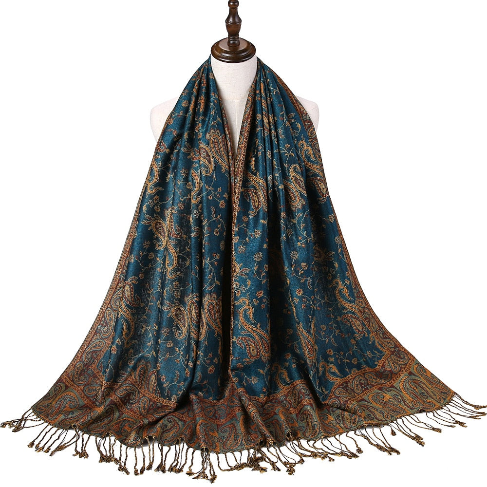 Silk Scarf Elegant  Wrap  Classic  for Women