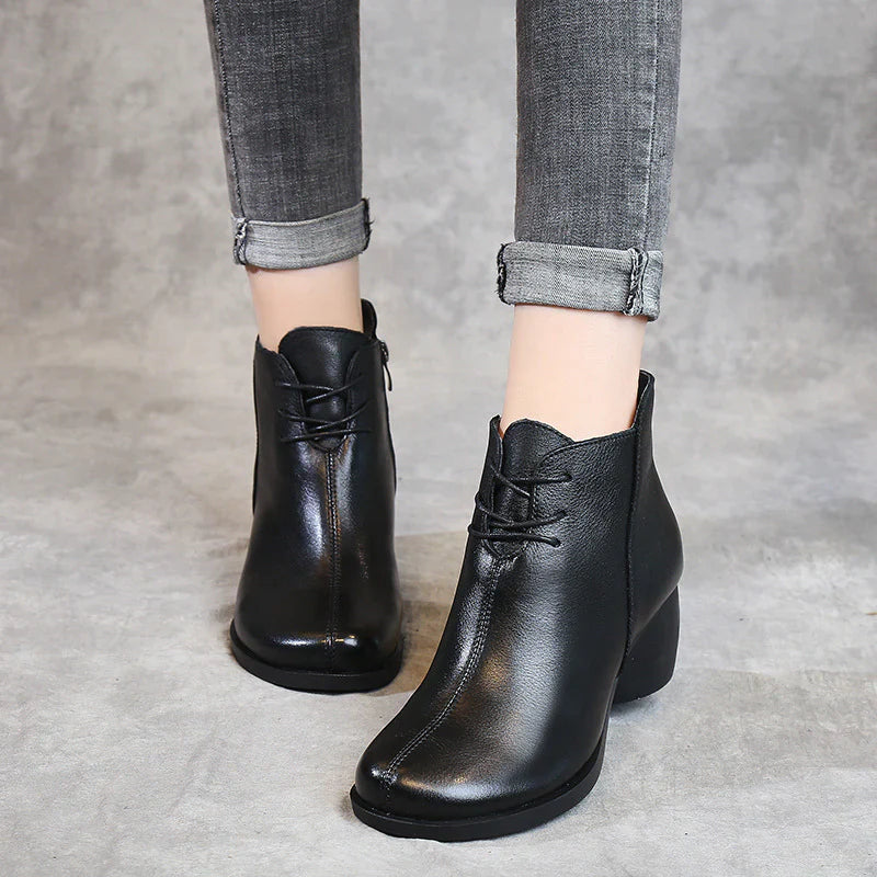 Retro Elegant Comfortable Chunky Boots | Gift Shoes