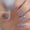 Radiant Reusable Medium Oval False Nails in Glossy Light Purple - Elevate Your Manicure Game