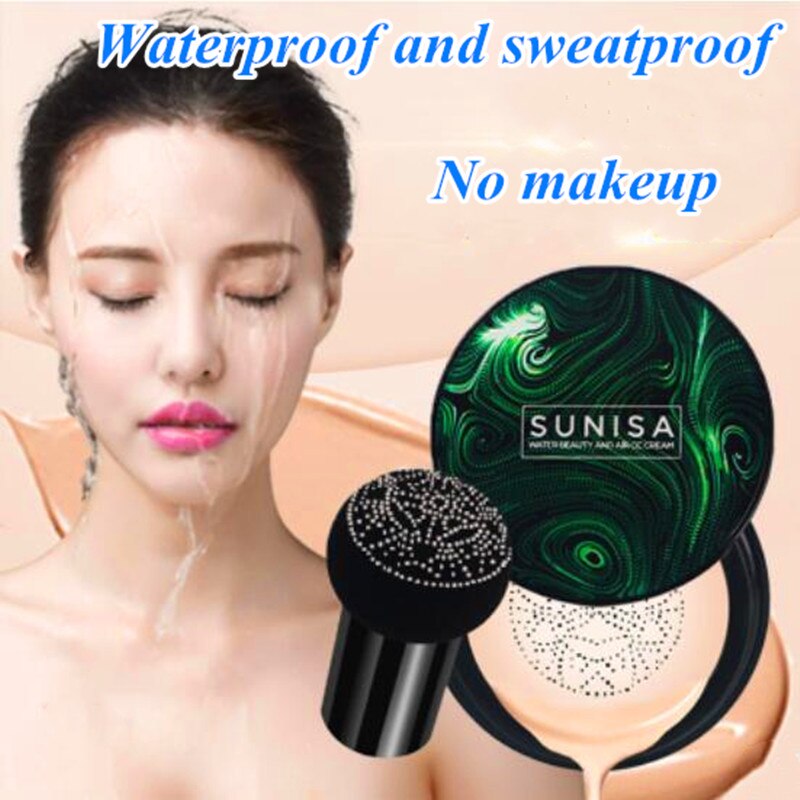 Sunisa Paddestoel Hoofd Kussen Bb Cc Crème Hydraterende Whitening Concealer Base Waterdichte Gezicht Cosmetica Ademend Foundati