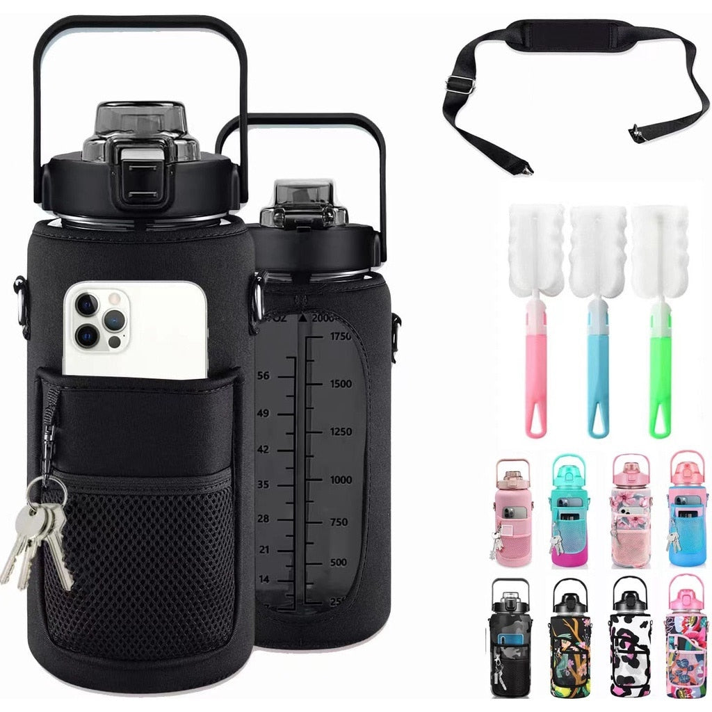 Inspirational 2L Water Bottle: Stay Hydrated. Perfect for Gym and Sports
