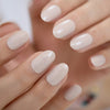 Radiant Reusable Medium Oval False Nails in Glossy Light Purple - Elevate Your Manicure Game