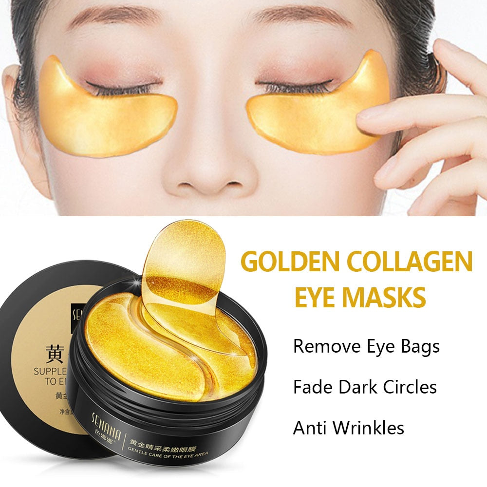 Skincare Products 24K Gold Hyaluronic Acid Eye Mask Remove Dark Eye Circles Collagen Eye Patches Korean Face Care Product