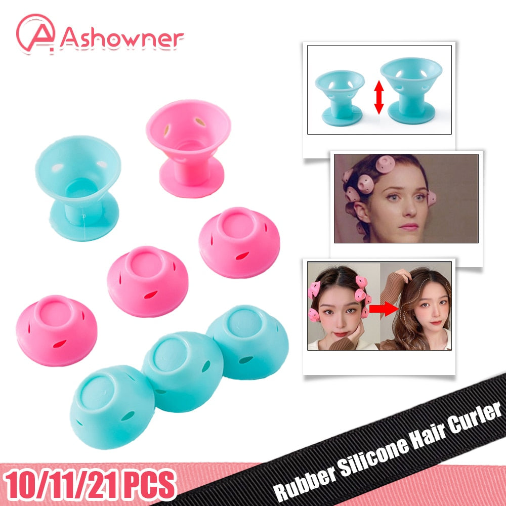 "Soft Silicone Hair Curlers: No-Heat DIY Styling Tools"