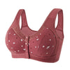 Comfortable wire-free cotton bra for elderly women