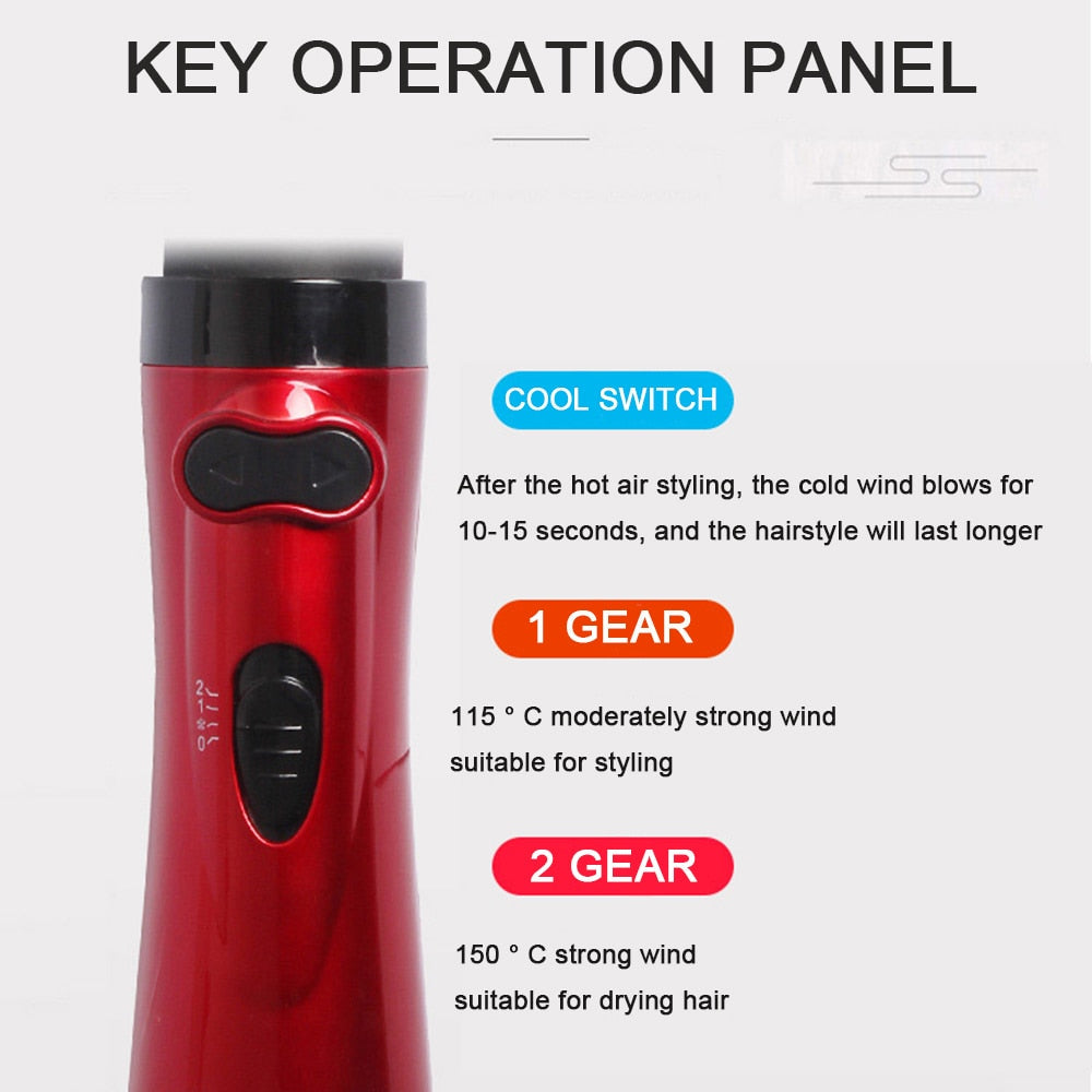 Get Salon-Quality Hair at Home with the 2-in-1 Rotating Hair Dryer Brush: Straighten, Curl, and Style with Ease