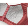 Comfortable wire-free cotton bra for elderly women