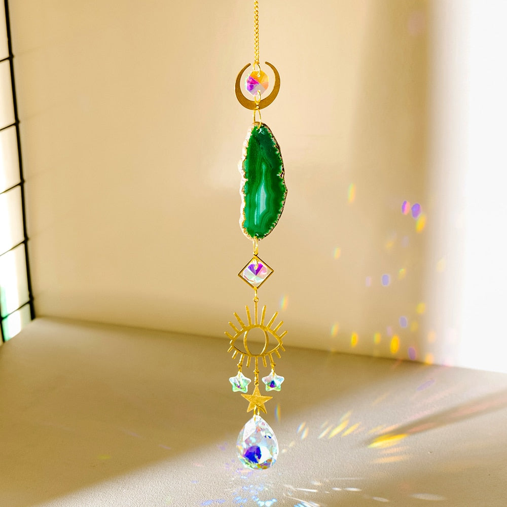 Agate Rainbow Maker: A Natural Stone Sun Catcher