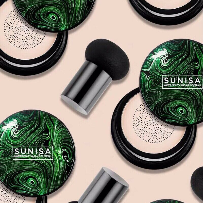 Sunisa Paddestoel Hoofd Kussen Bb Cc Crème Hydraterende Whitening Concealer Base Waterdichte Gezicht Cosmetica Ademend Foundati