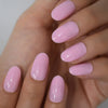 Radiant Reusable Medium Oval False Nails in Glossy Light Purple - Elevate Your Manicure Game