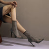 Load image into Gallery viewer, Pearl Breathable Glittered Fishnet High Heels