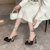Load image into Gallery viewer, Belle Embellished Bowknot Pointed Toe High Heels Sandal