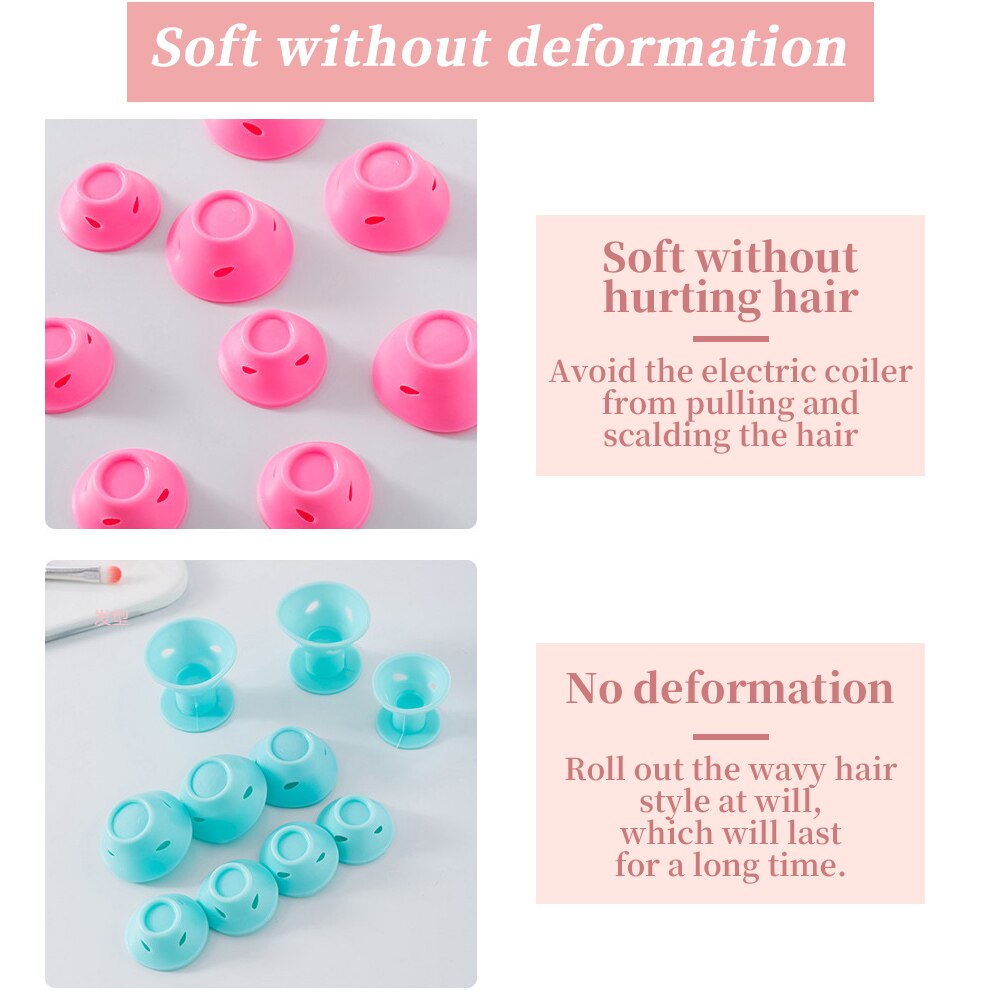 "Soft Silicone Hair Curlers: No-Heat DIY Styling Tools"