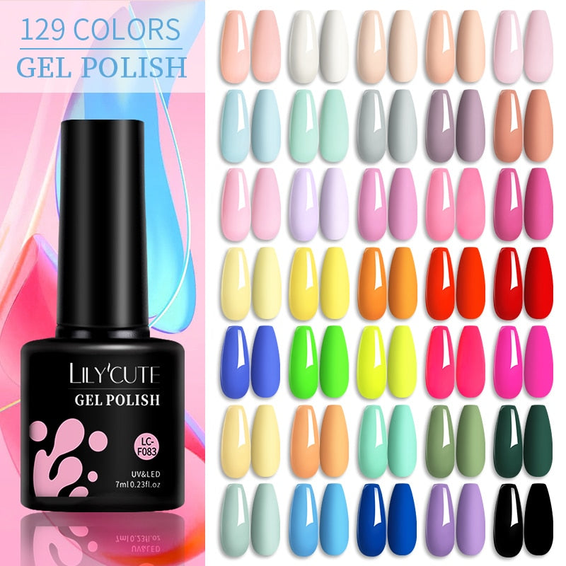 LILYCUTE 7ML Nail Gel Polish Glitter Sequins Gel