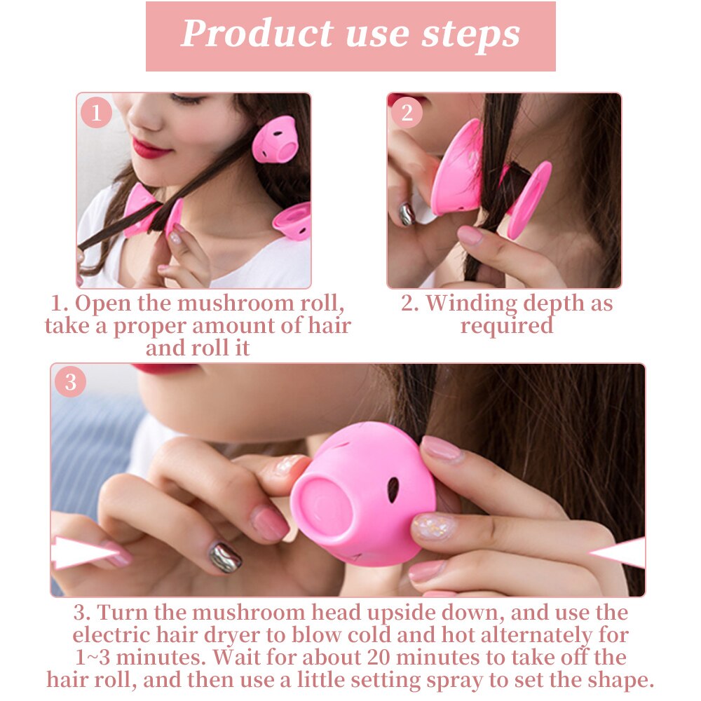"Soft Silicone Hair Curlers: No-Heat DIY Styling Tools"