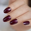 Radiant Reusable Medium Oval False Nails in Glossy Light Purple - Elevate Your Manicure Game