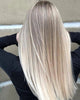 Load image into Gallery viewer, Long Straight Lace Front Wigs Ash Blonde Highlight Wig Ombre Blonde Synthetic Hair Wigs Lace Front Wigs For Women Straight Hair