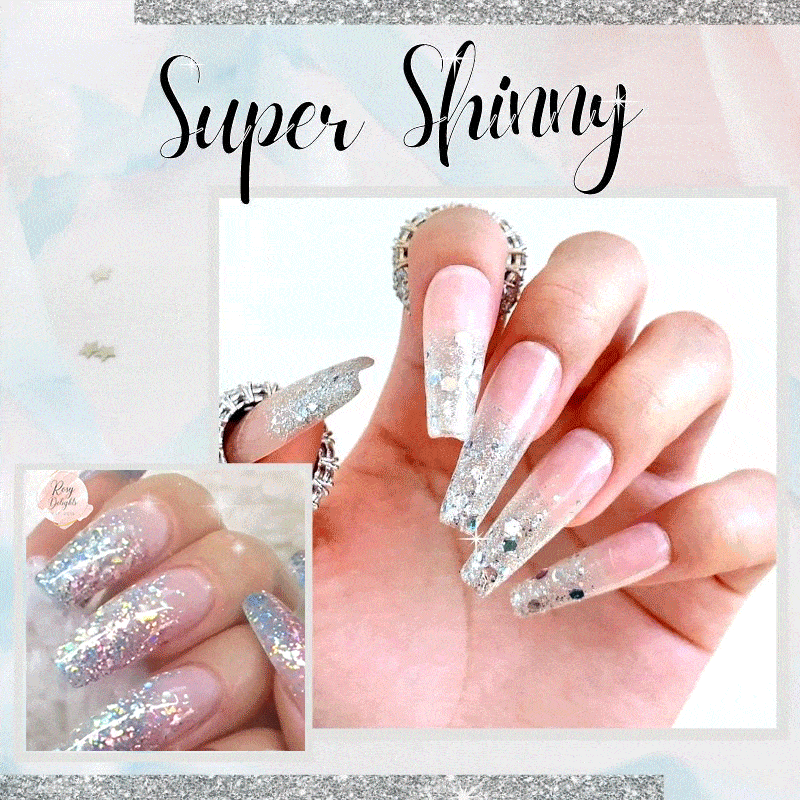 Glittery Poly Nail Gel