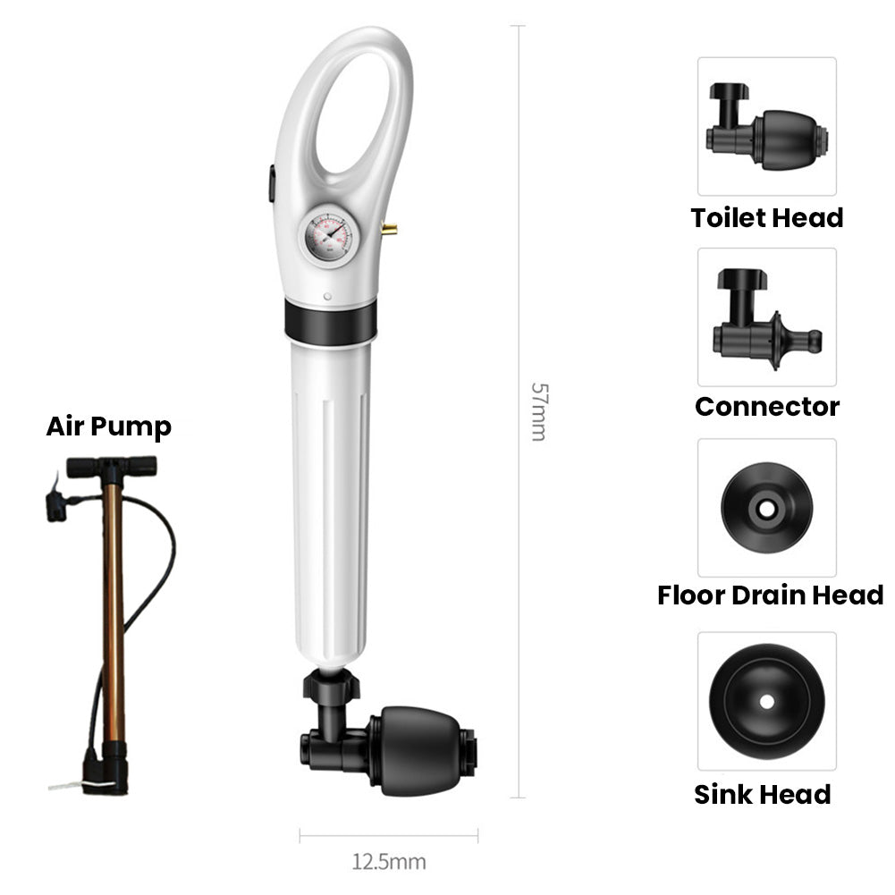 AquaForce Drain Plunger™ - Air-Powered Drain Cleaning