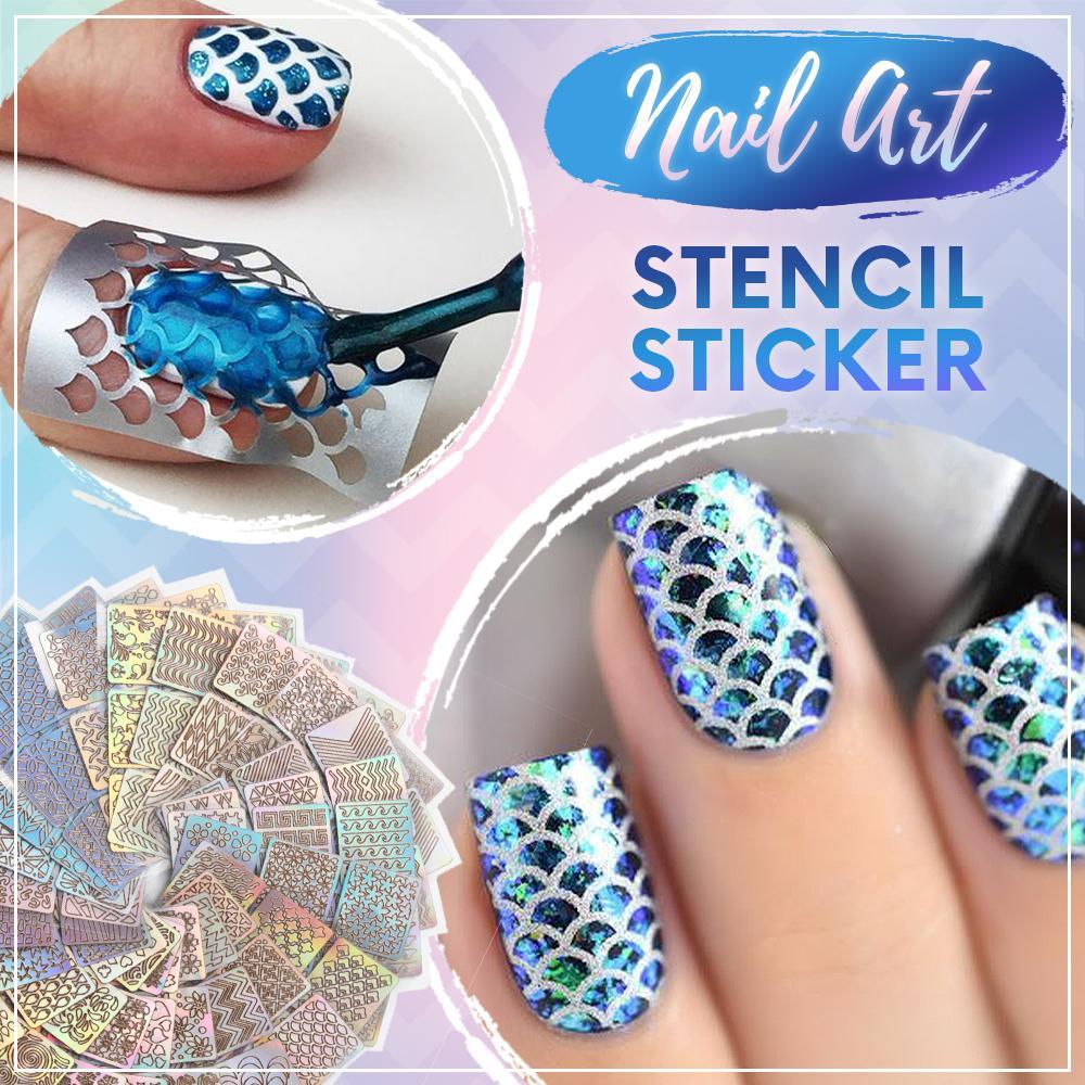 Nail Art Stencil Sticker [144 stickers]