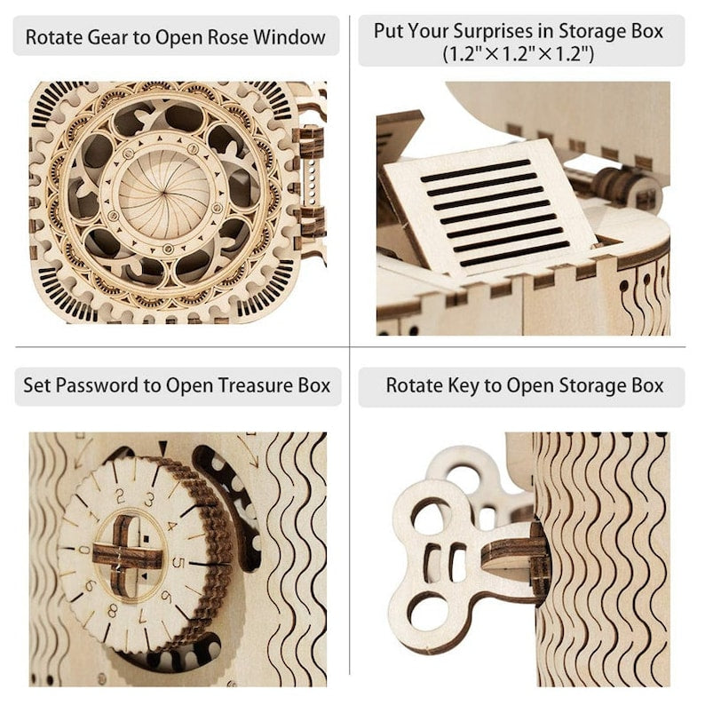 Engaging 3D Wooden Puzzle: Craft Your Own Treasure Box – Perfect Gift for All Ages